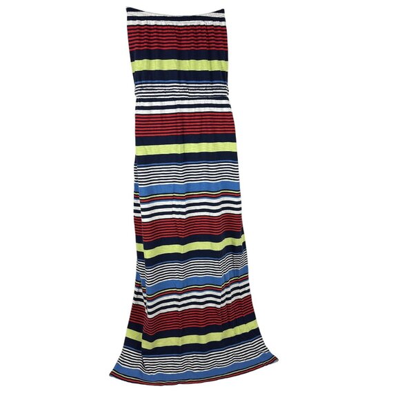 Tommy Hilfiger Strapless Striped Maxi Dress Size S Cotton & Modal Blend - Picture 6 of 7